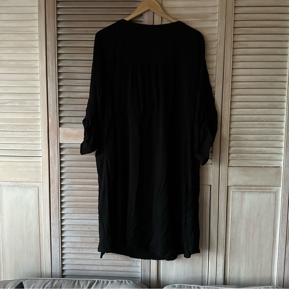 Torrid 3/4 length sleeve black georgette - Picture 4 of 5